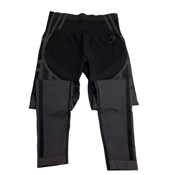 Gymshark Geo Seamless Leggings Black Grey Small - Picture 4 of 7